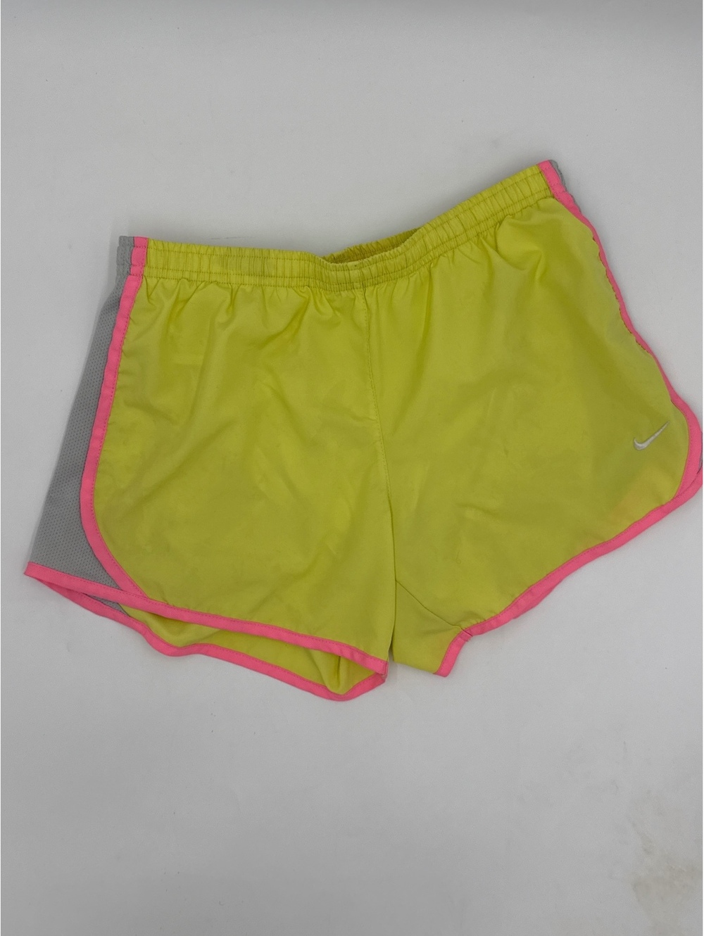 Nike L Dri-FIT Yellow and Pink Running Shorts Size Large